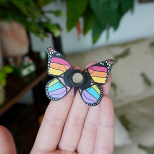 Large Pride Flag Butterfly Magnet