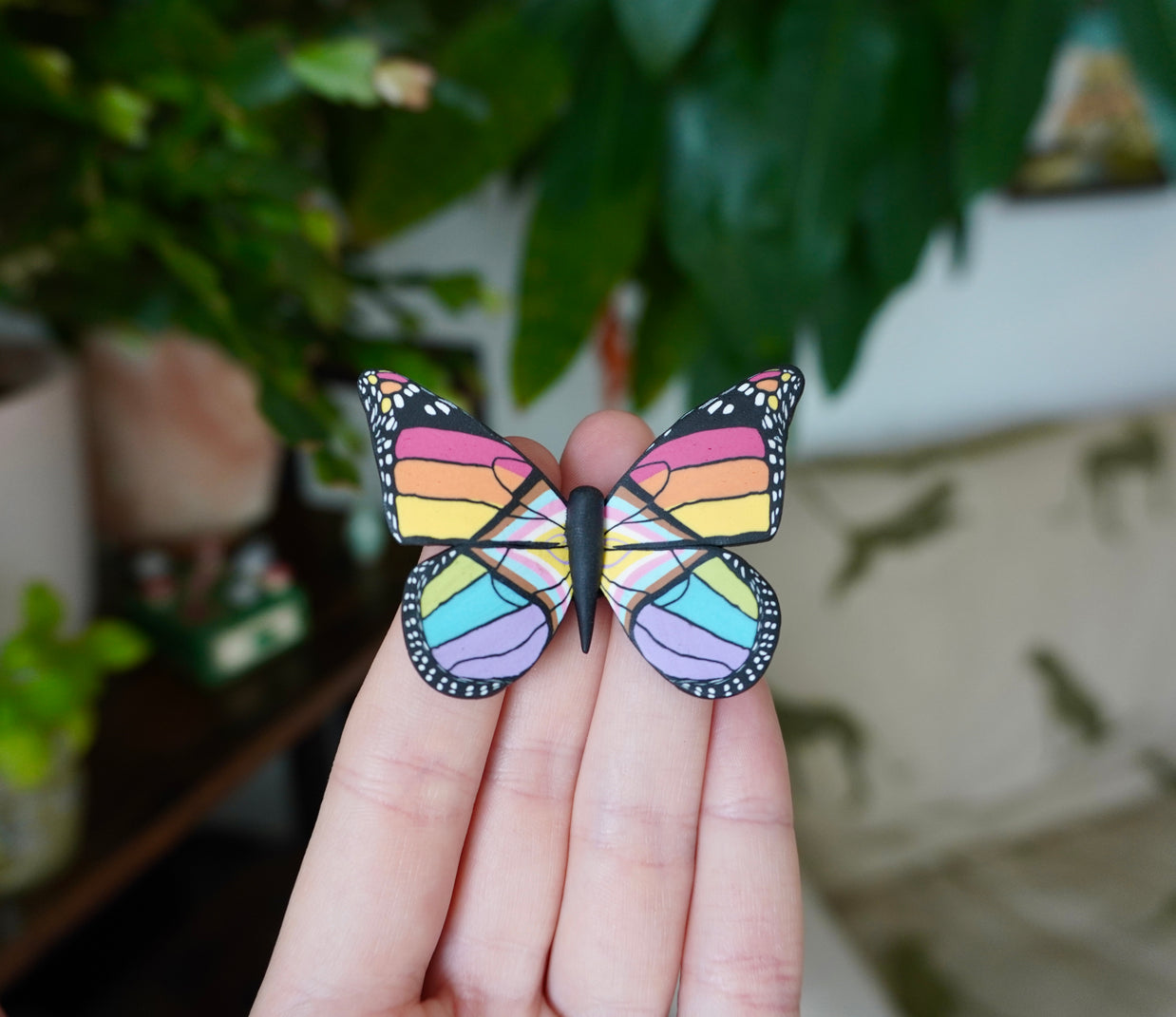 Large Pride Flag Butterfly Magnet