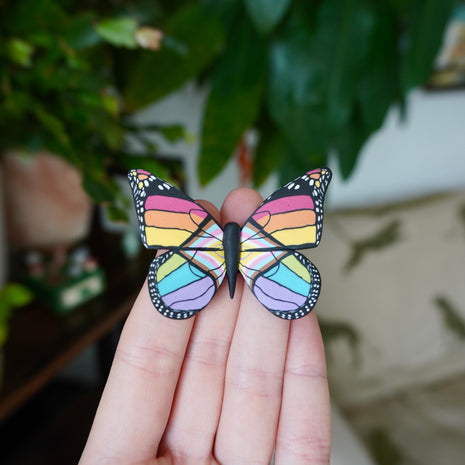 Large Pride Flag Butterfly Magnet