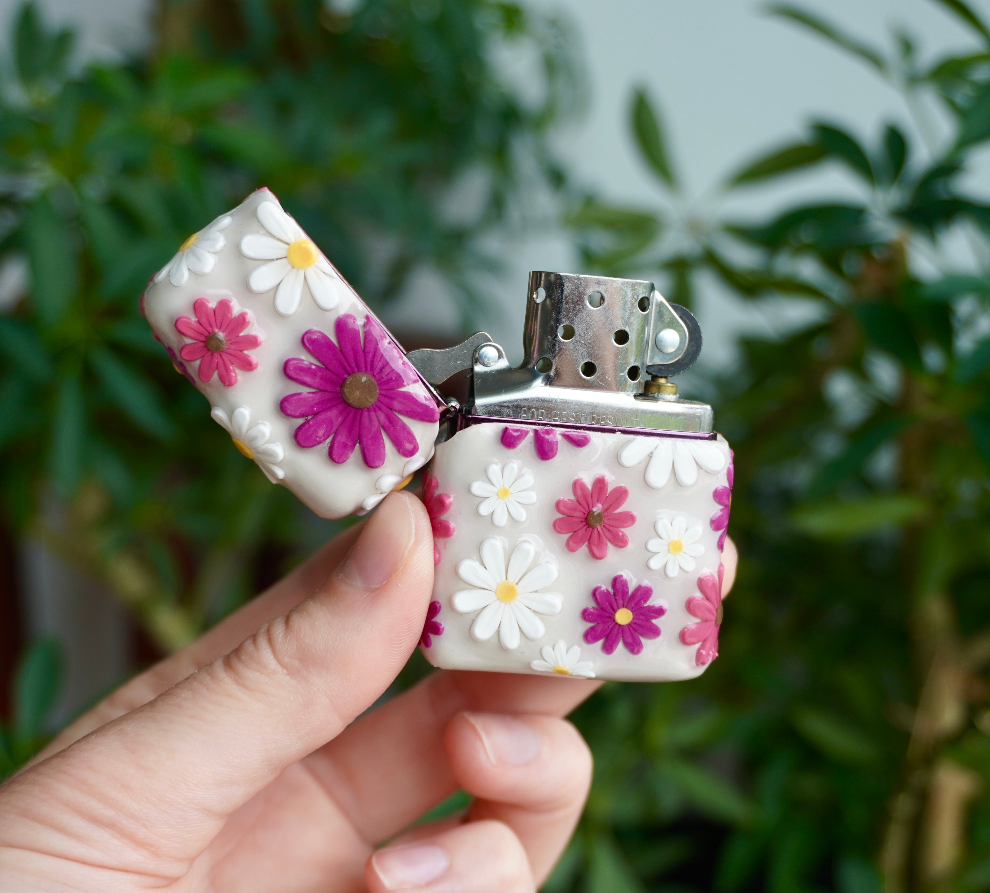 Zippo Flower Lighter Case - One Of A Kind