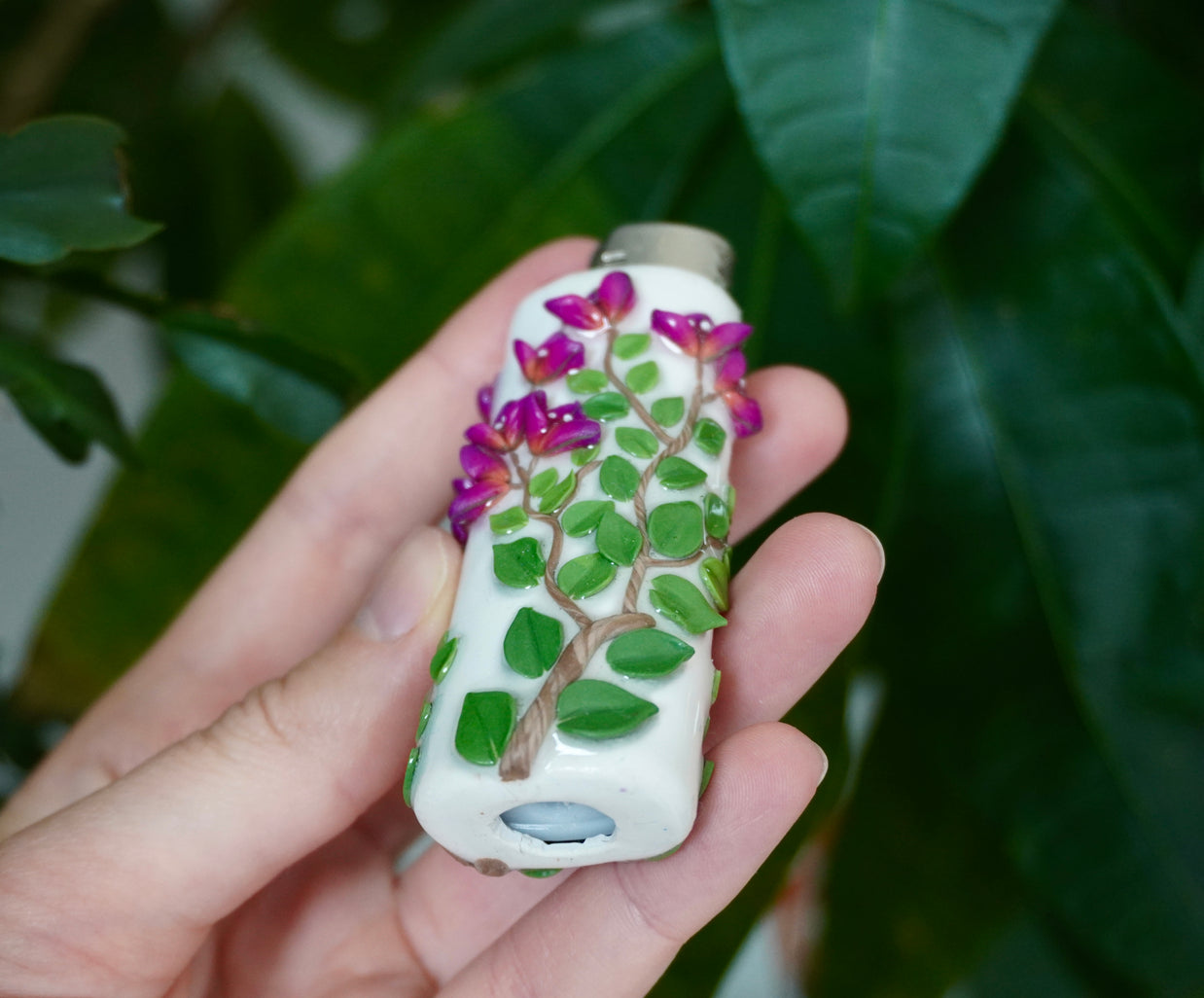 Bougainvillea Bic Lighter Case - One Of A Kind