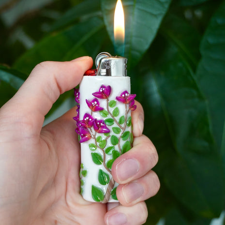Bougainvillea Bic Lighter Case - One Of A Kind
