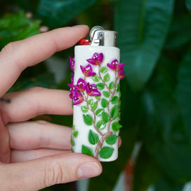 Bougainvillea Bic Lighter Case - One Of A Kind