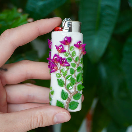 Bougainvillea Bic Lighter Case - One Of A Kind