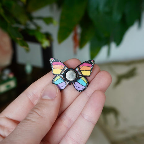 Small Pride Flag Butterfly Magnet