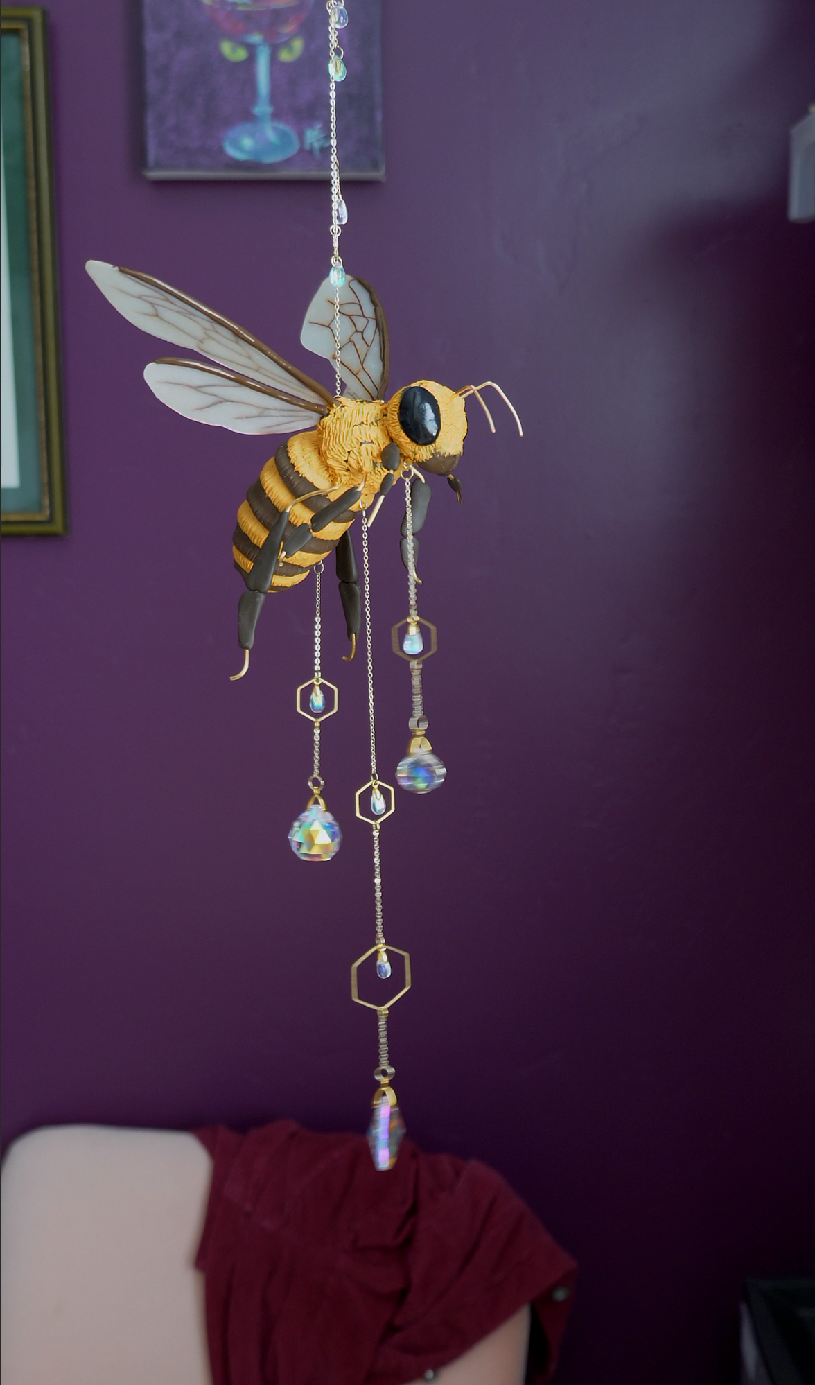 One Of A Kind Large Bee Sun Catcher